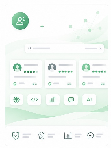 AIスキルマーケットのサービスイメージ